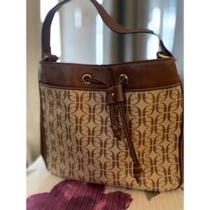 Vintage Fossil Brown Messenger Bag